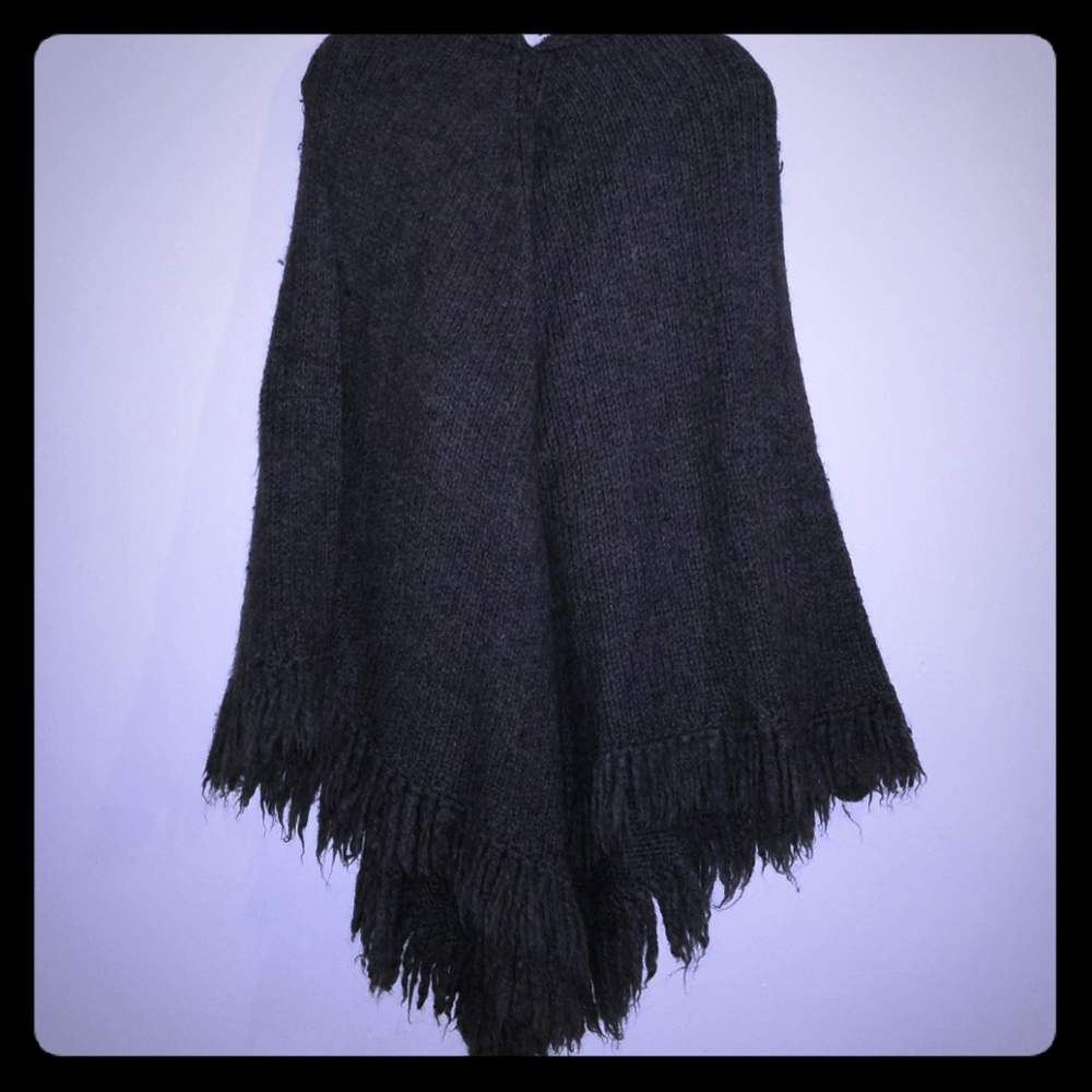 J. Crew 100% wool  hooded poncho